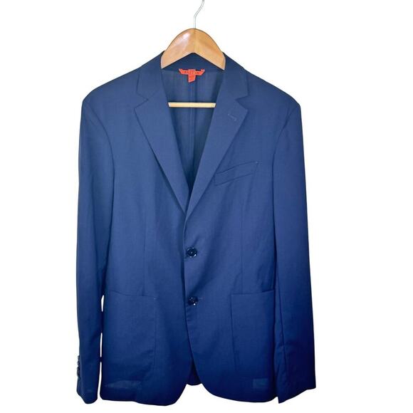 New BARENA Venezia Borgo Palio Navy Lightweight Mens Blazer Jacket Italian Sz46 - Picture 2 of 16